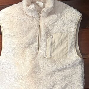 H&M Off-White Fleece Vest